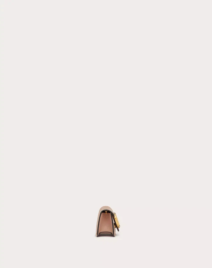 VALENTINO GARAVANI LOCÒ MICRO BAG IN CALFSKIN LEATHER WITH CHAIN ROSE CANNELLE