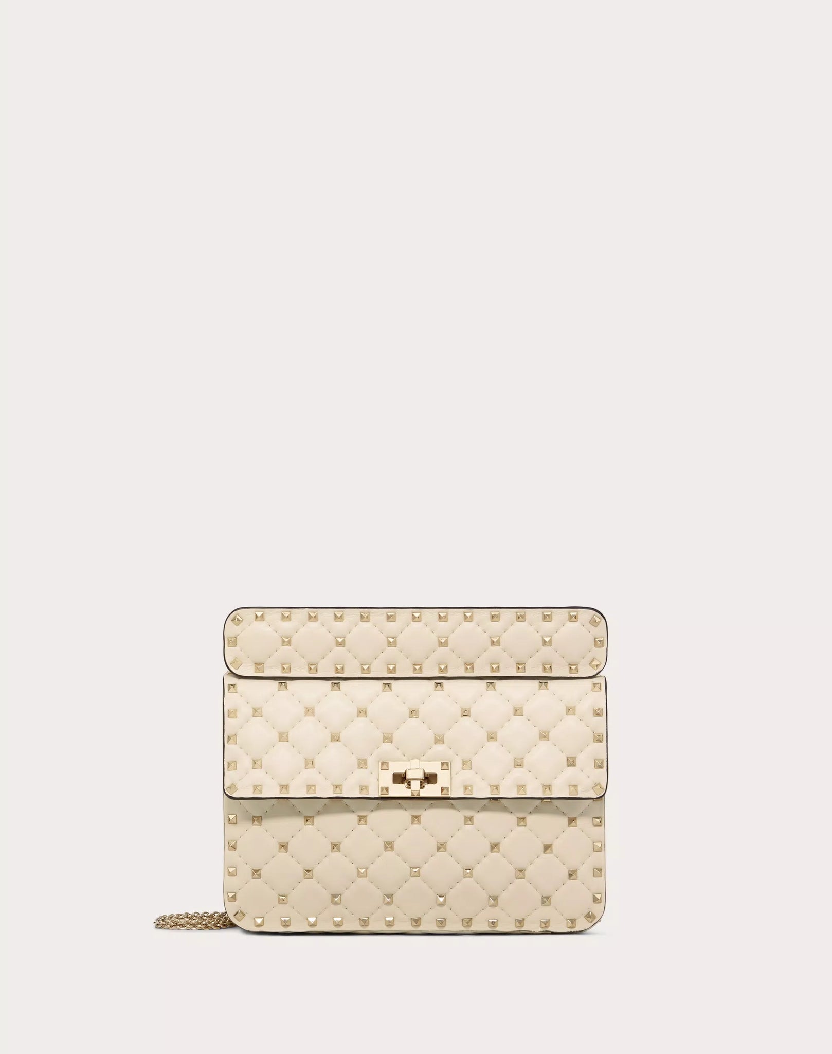 MEDIUM NAPPA ROCKSTUD SPIKE BAG LIGHT IVORY