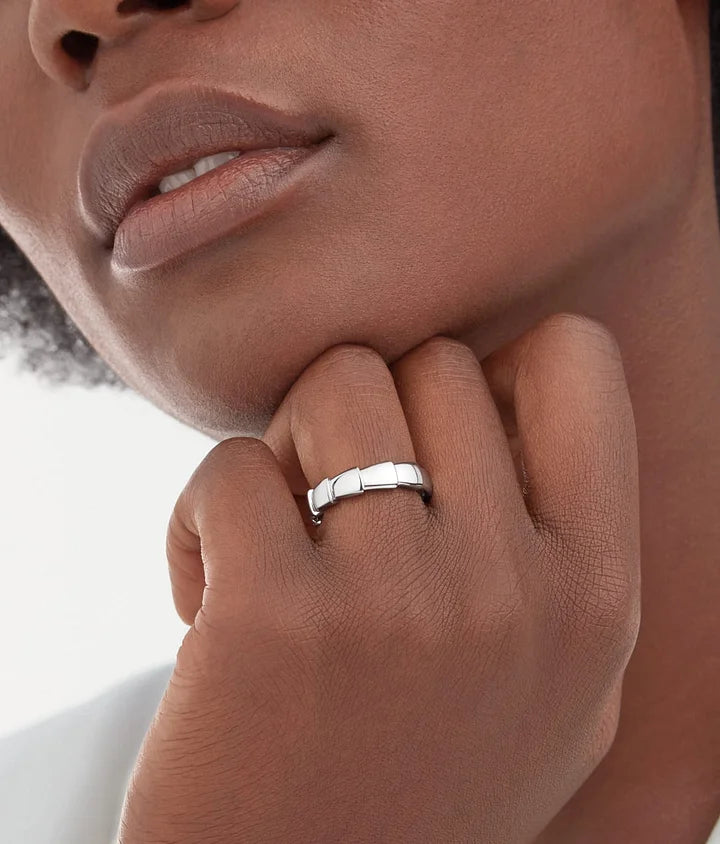 Bob snake Audrey white gold thick wedding