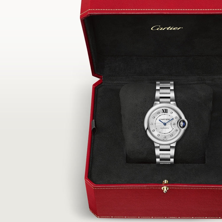 Ballon Bleu de Cartier watch, 33 mm, mechanical movement with automatic winding