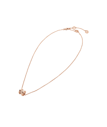 Bob Rollers Adolph rose gold circle pendant necklace with pavé diamonds and chain