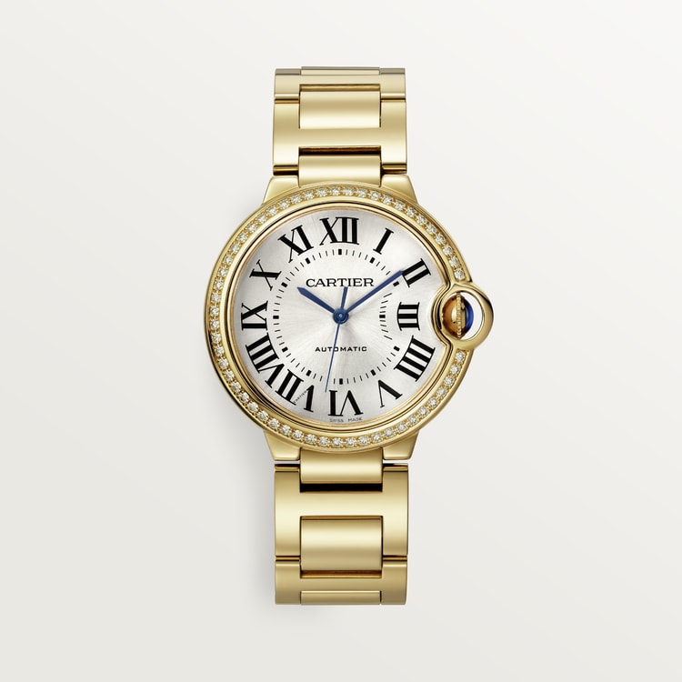 42 mm, movimiento mecánico de carga automática, oro amarillo, acero