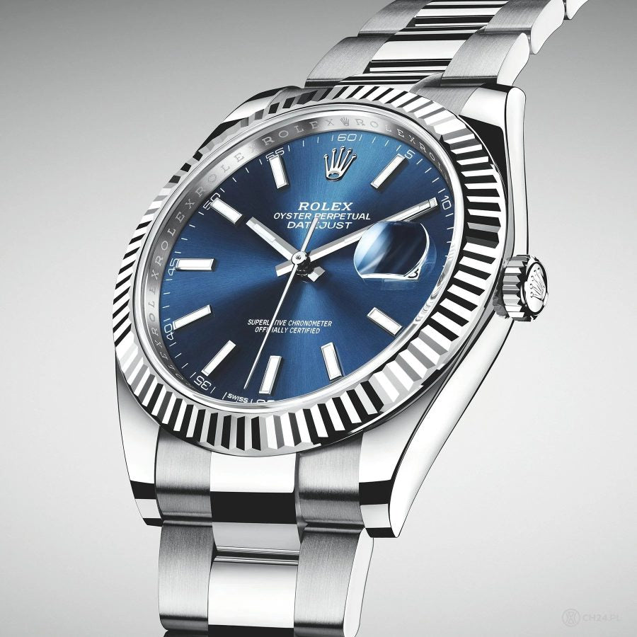Datejust 41mm Fluted Blue Stick Dial Oyster 126334 – 2021