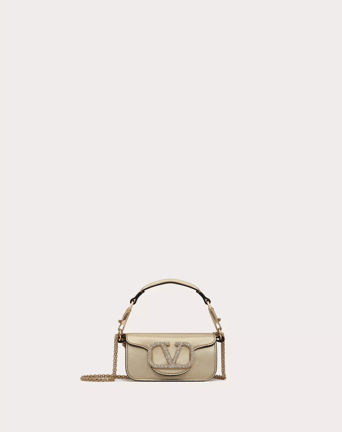 VALENTINO GARAVANI LOCÒ MICRO BAG WITH CHAIN AND JEWEL LOGO
