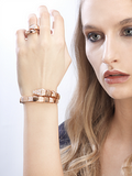 Bob snake Winslet rose gold bracelet with diamonds