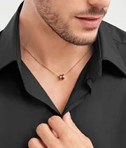 Bob Rollers Adolph necklace with rose gold chain and pendant in rose gold and cermet