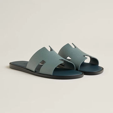 Hermes Izmir sandal bleu clair / gold