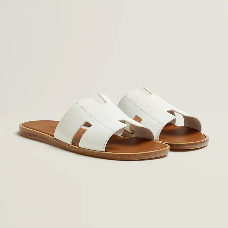 Hermes Izmir sandal blanc / blanc / naturel