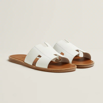 Hermes Izmir sandal blanc / blanc / naturel