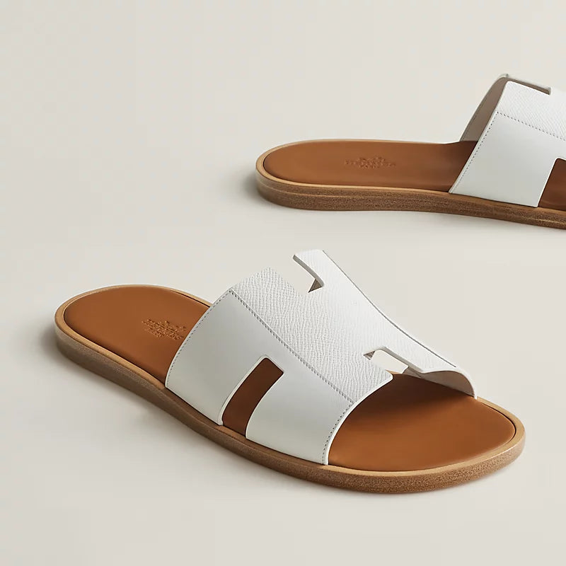 Hermes Izmir sandal blanc / blanc / naturel