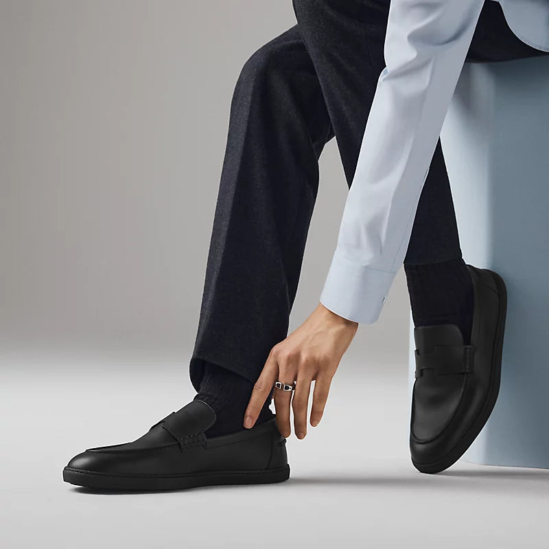 Hermes Job Loafer Black