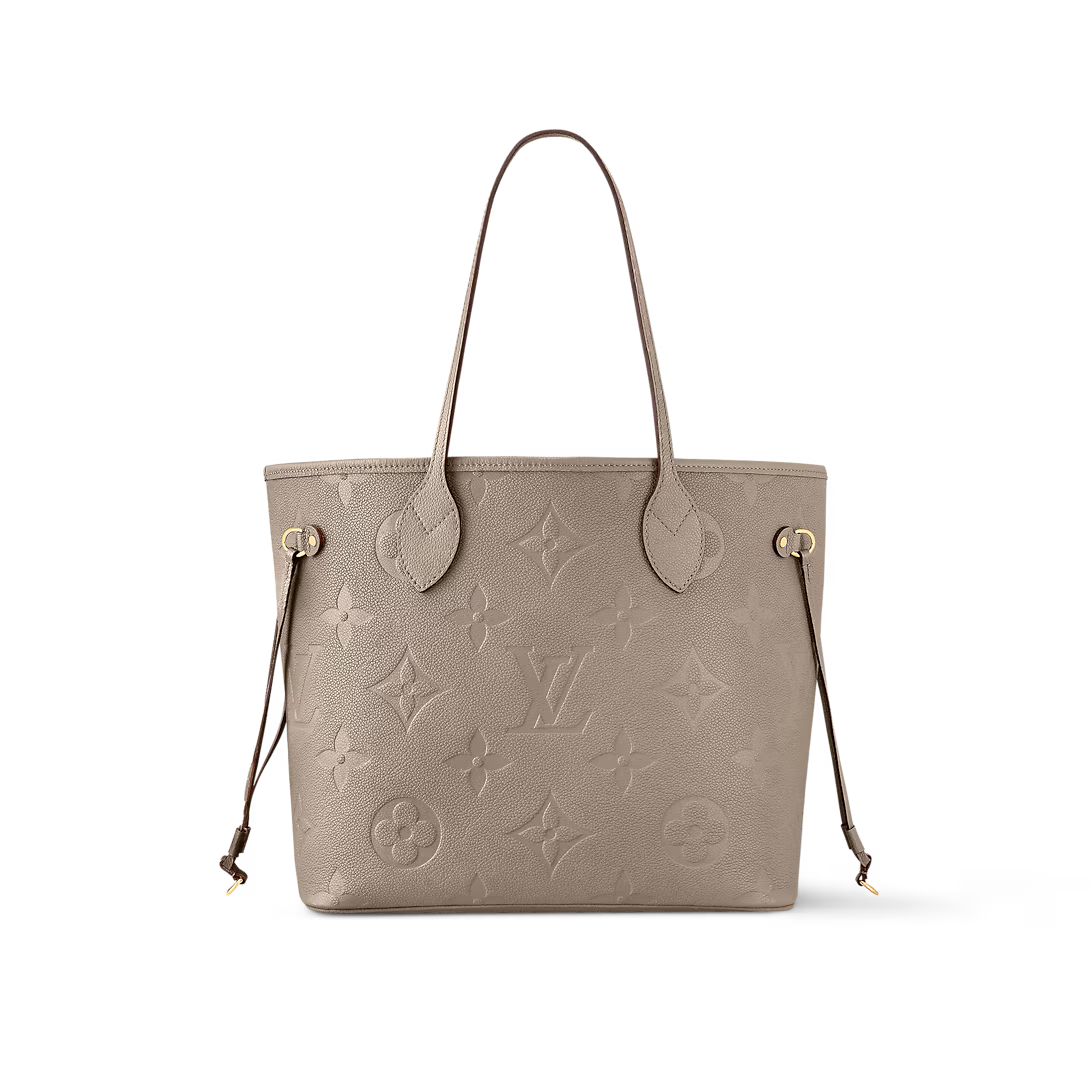 Louis Vuitton Neverfull MM Monogram Empreinte Leather Turtledove