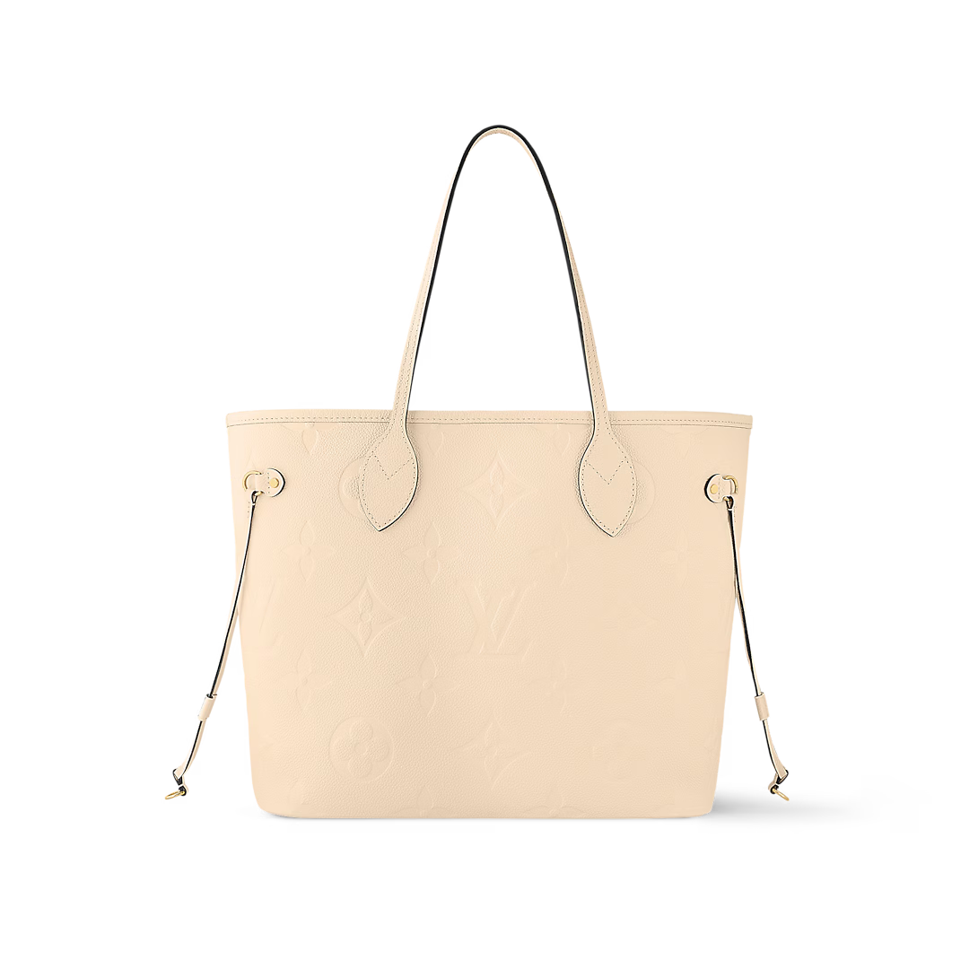 Louis Vuitton Neverfull MM Monogram Empreinte Leather Cream