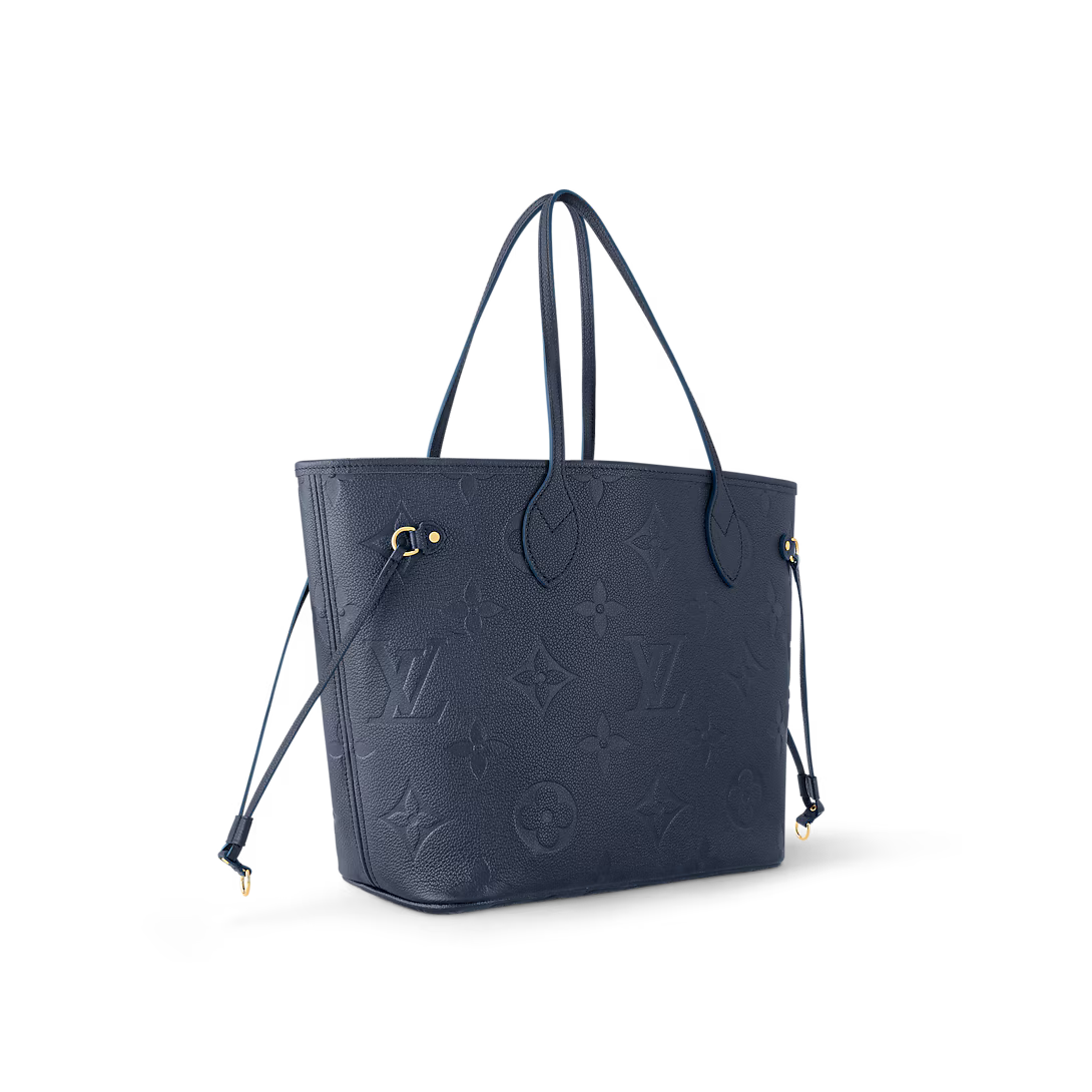 Louis Vuitton Neverfull MM Monogram Empreinte Leather Navy