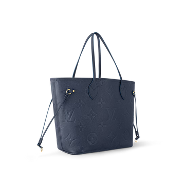 Louis Vuitton Neverfull MM Monogram Empreinte Leather Navy