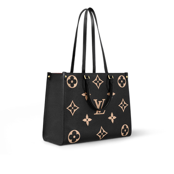 Louis Vuitton OnTheGo MM Bicolor Monogram Empreinte Leather Black/Beige