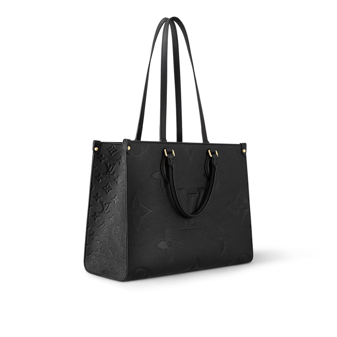 Louis Vuitton OnTheGo MM Monogram Empreinte Leather Dark Black