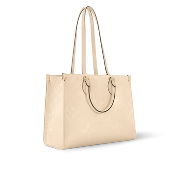 Louis Vuitton OnTheGo MM Monogram Empreinte Leather Cream