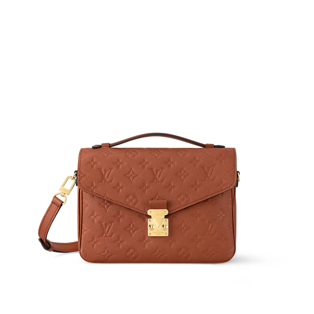 Louis Vuitton Pochette Metis MM Monogram Empreinte Leather Cognac