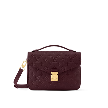 Louis Vuitton Pochette Metis MM Monogram Empreinte Leather Garnet
