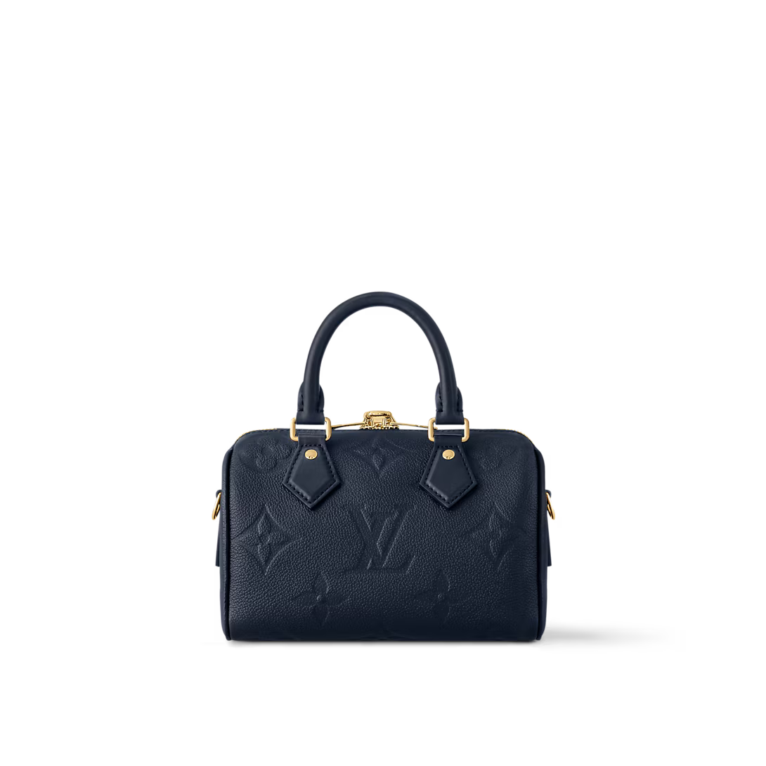 Louis Vuitton Speedy Bandoulière 20 Bag Monogram Empreinte Navy