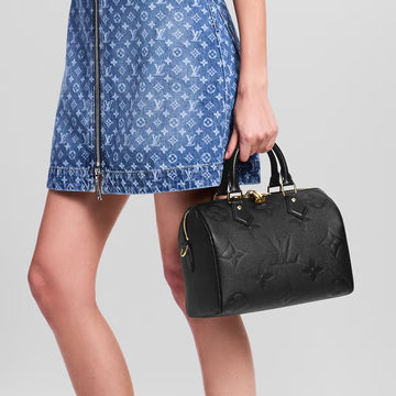 Louis Vuitton Speedy Bandoulière 25 Monogram Empreinte Black