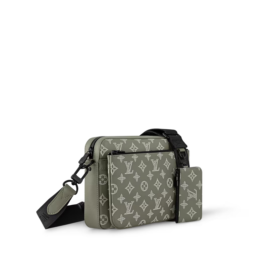 Louis Vuitton Trio Messenger Monogram Shadow Olive Green