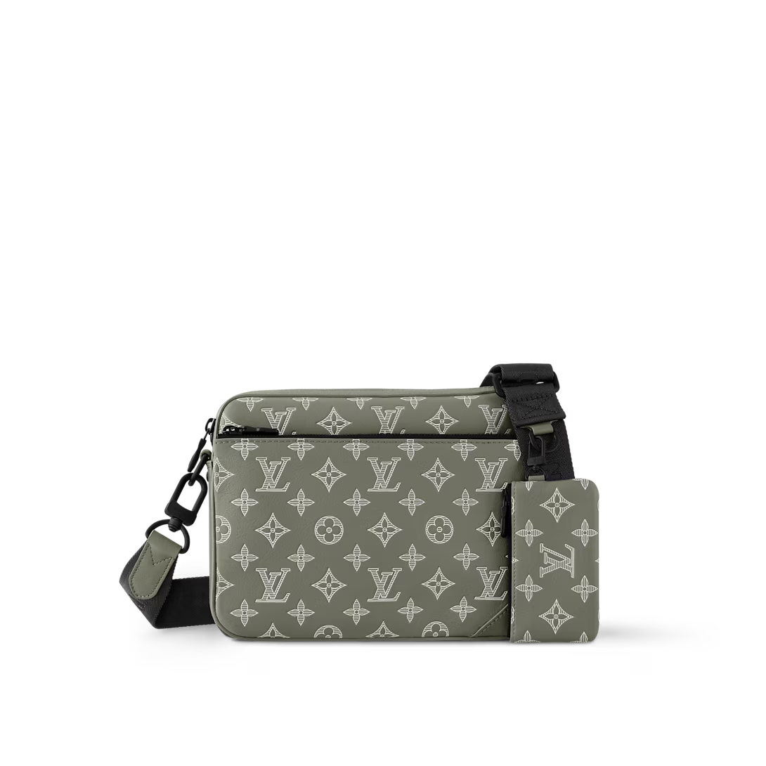Louis Vuitton Trio Messenger Monogram Shadow Olive Green
