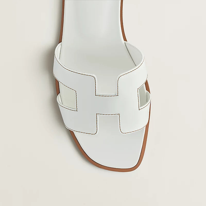 Hermes Oran sandal blanc