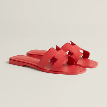 Hermes Oran sandal rose vermillon