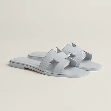 Hermes Oran sandal bleu glacier