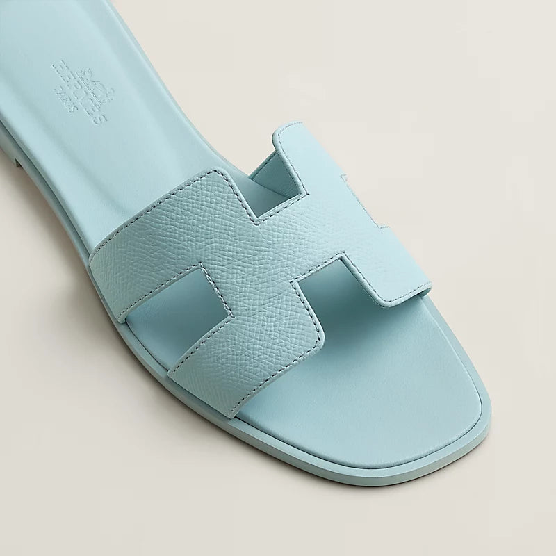 Hermes Oran sandal bleu brume