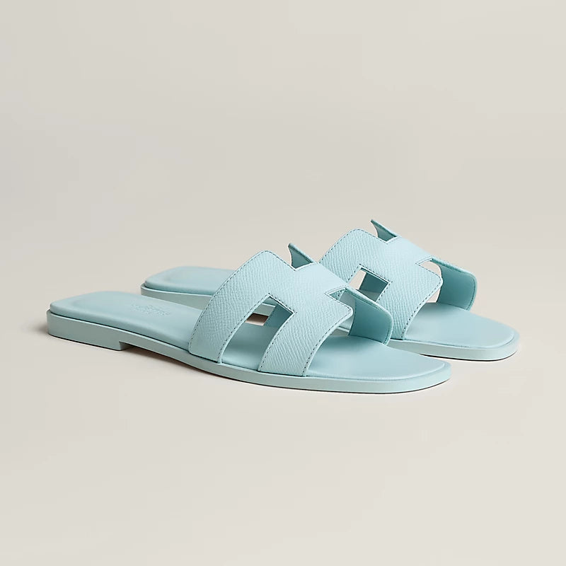 Hermes Oran sandal bleu brume