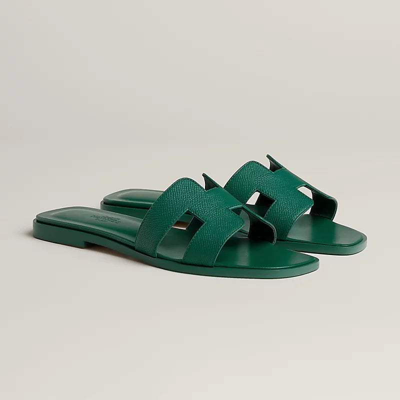 Hermes Oran sandal vert oyat