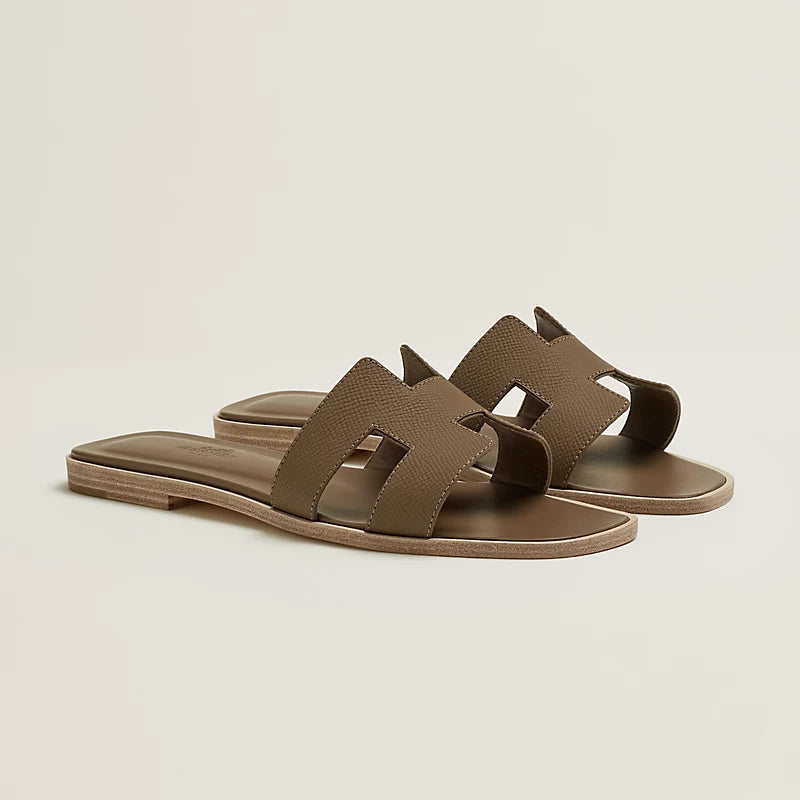 Hermes Oran sandal étoupe