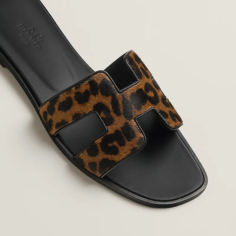 Hermes Oran sandal gold / noir