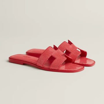 Hermes Oran sandal rose vermillon
