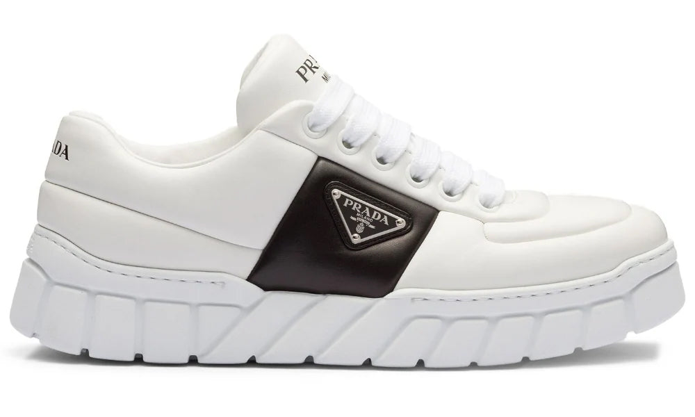 Prada padded leather sneakers 'White'