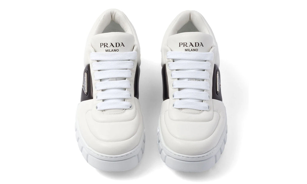Prada padded leather sneakers 'White'