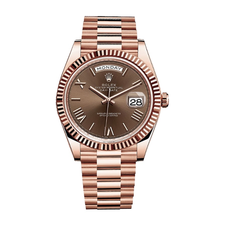 Day-Date 40 President Chocolate Roman Dial 18k Rose Gold